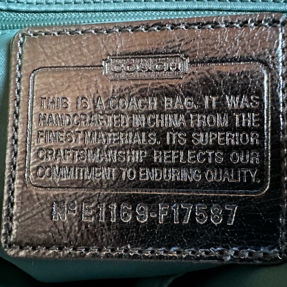 Coach Poppy Daisy Gold Applique Optic C Y2K Tote Shoulder Bag RARE - Picture 5 of 15